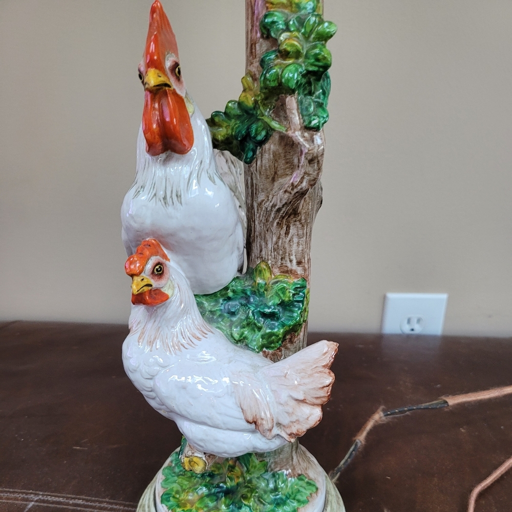 Vintage Ugo Zaccagnini Italy Ceramic Pottery Lamp